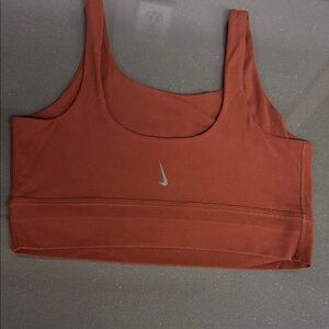Nike Women's dri fit yoga top/ bra Rust